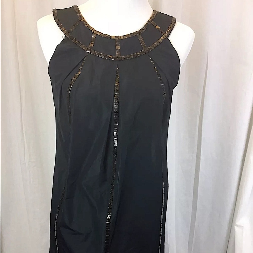 Adam Lippes black dress with beaded detail